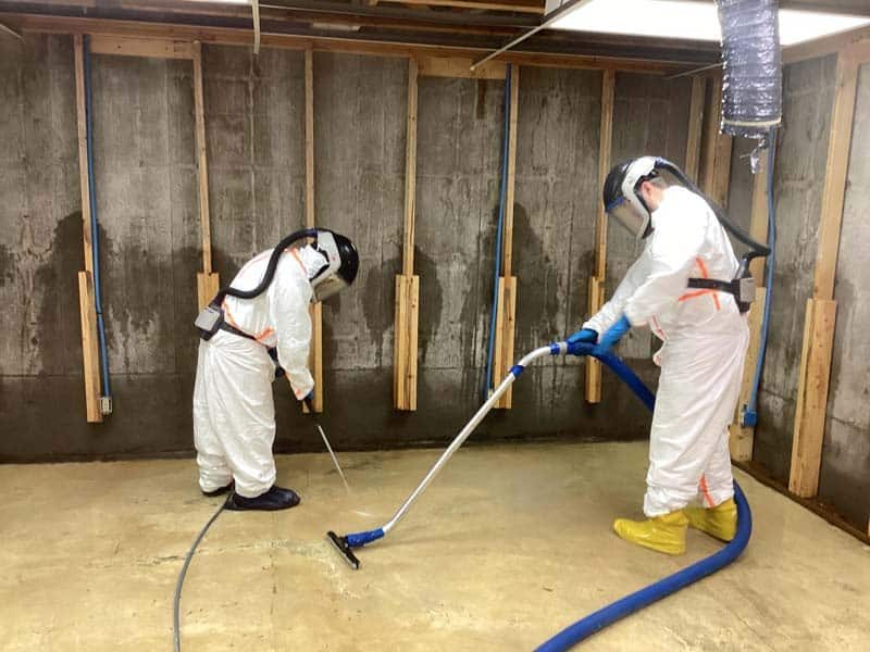 Water damage restoration after a leak